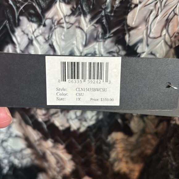 Komarov Floral Chiffon Midi Dress NWT 1X $350 - Picture 6 of 8